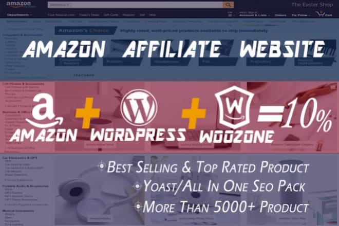 I will build 1 click amazon affiliate website from woozone, rehub