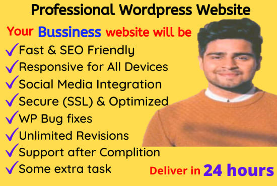 I will build a professional wordpress website