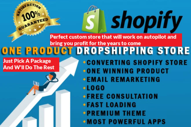 I will build a turnkey one product shopify dropshipping store