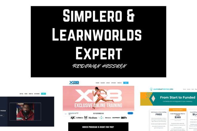I will build any website on simplero or learnworlds