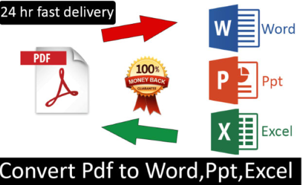 I will change files from pdf to word,powerpoint and excel