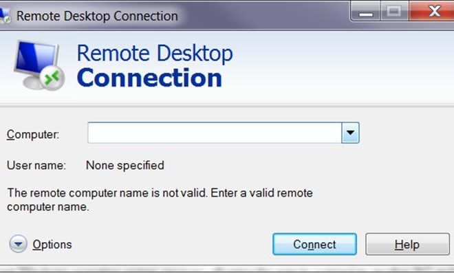 I will configure remote desktop connection rdp