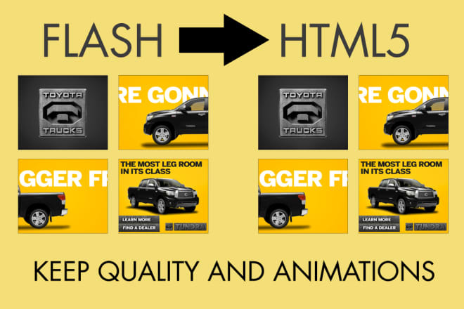I will convert your flash ads to html5