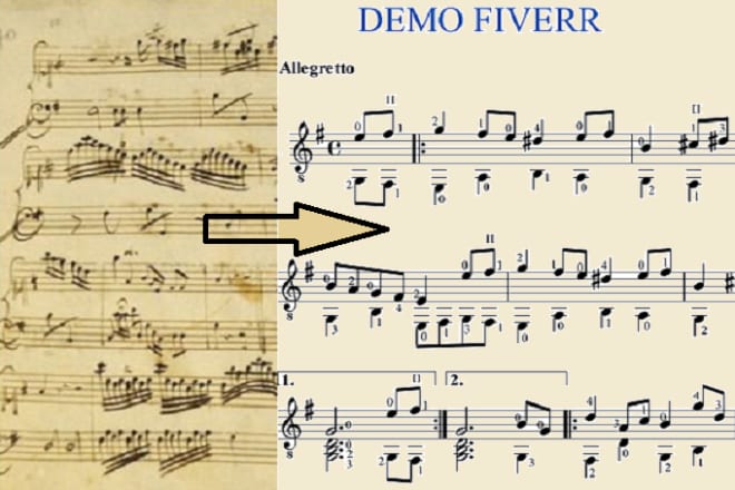 I will convert your handwritten music into professional sheet music