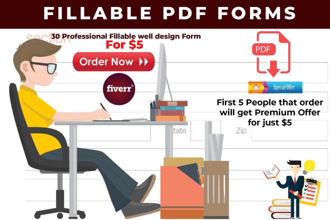 I will convert,edit or create your PDF fillable form