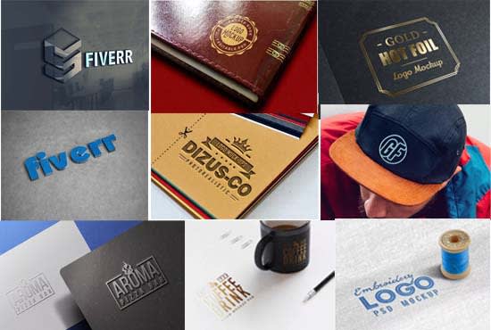 I will create 15 different photorealistic 3d logo mockups