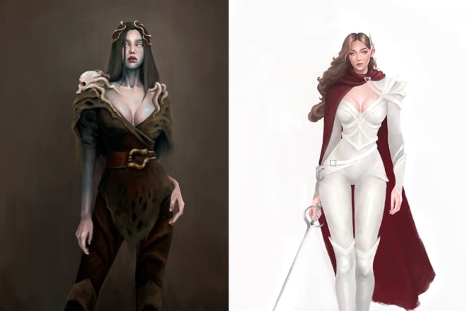 I will create 2d character design, concept art for game or illustration