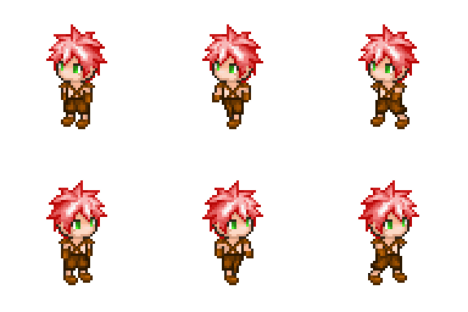 I will create 2d pixel character sprite sheet