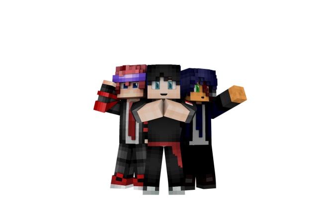 I will create 3 minecraft skin HD 3d render within 24 hours