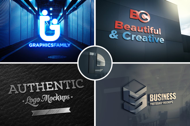 I will create 300 photorealistic 3d logo mockups design