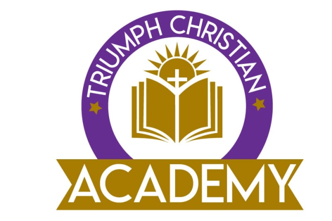 I will create a clean christian academy logo design