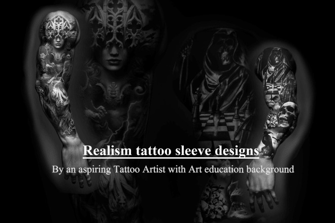 I will create a professional custom realism tattoo sleeve