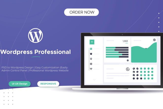 I will create a responsive wordpress website design for you