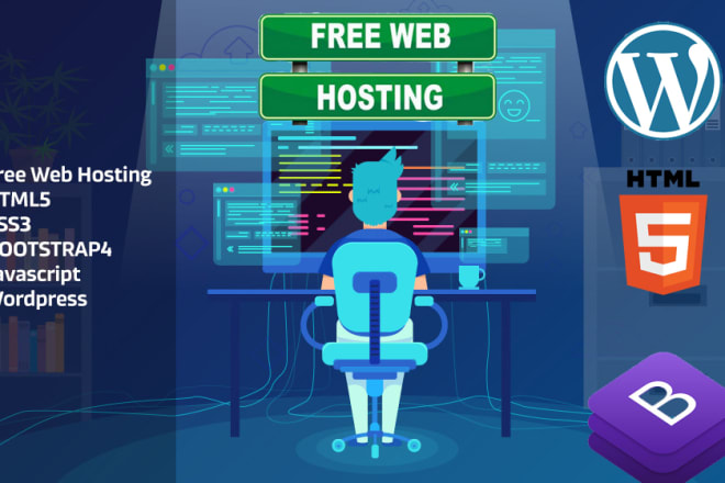 I will create a website with free hosting for lifetime