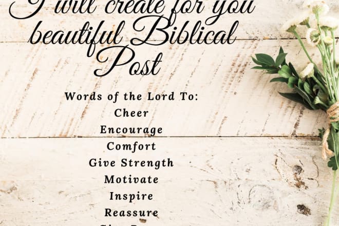 I will create biblical posts for your social media page