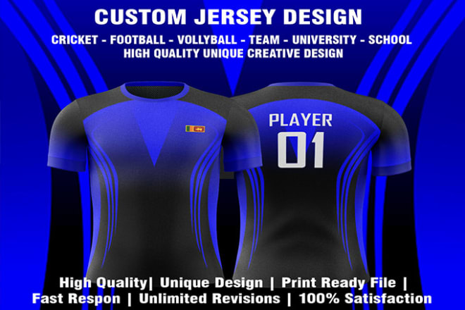 I will create custom graphics jersey design for your sport team fast respond
