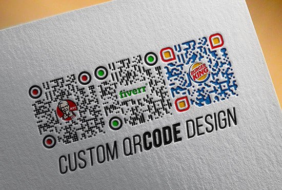 I will create custom professional qr code design with logo