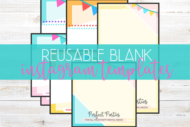 I will create cute blank social media templates customized to your brand
