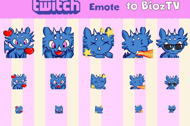 I will create cute twitch emotes, sub badges for your channel