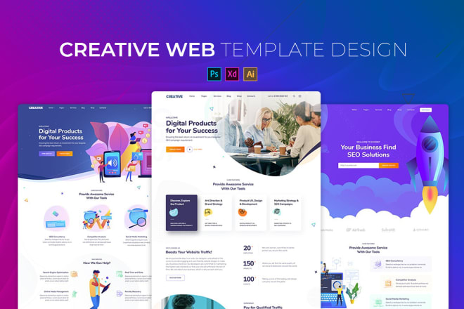 I will create eye catching ui and ux design for website