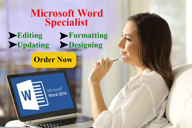 I will create, format, edit, design or update microsoft word documents