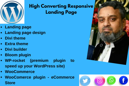 I will create high converting wordpress landing page
