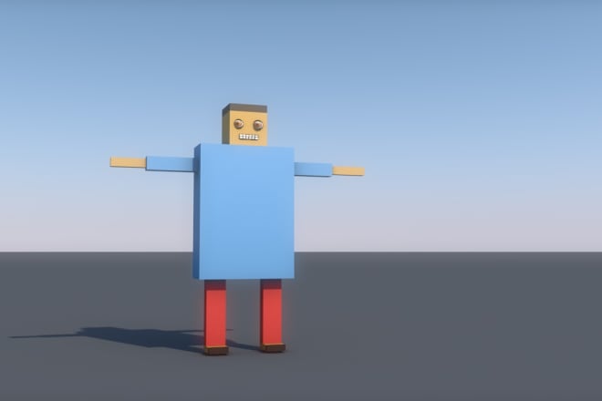 I will create low poly man for your minecraft and other games