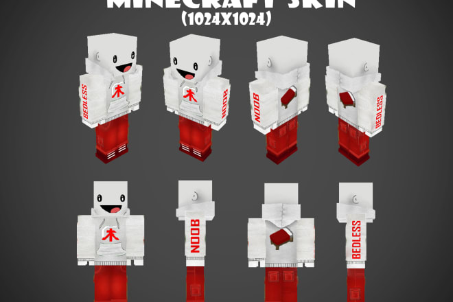 I will create minecraft skin of 1024x1024