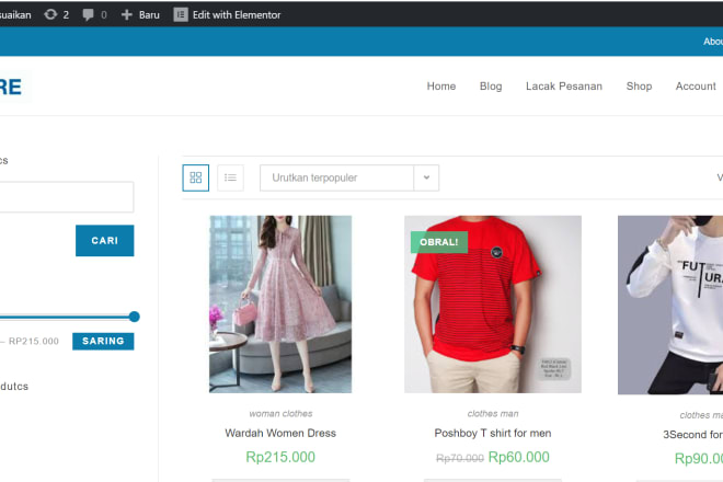 I will create online shop website or clone e commerce website