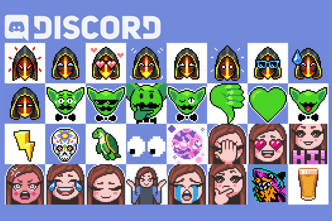 I will create personalized pixel art emojis for your discord server