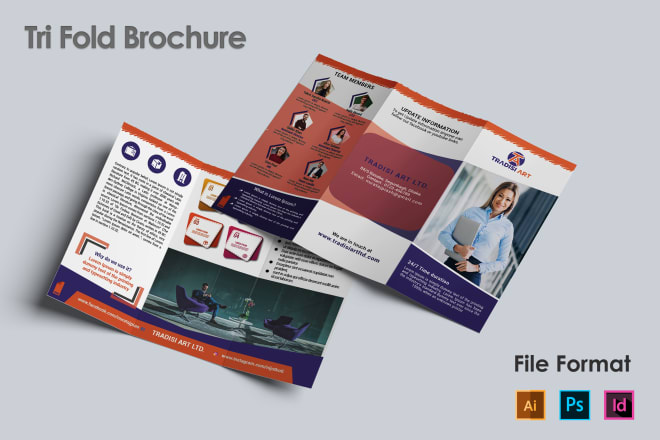 I will create trifold,brochure,bifold,leaflet, catalog,flyer design