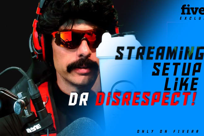 I will create twitch overlay like dr disrespect with streamlabs obs setup