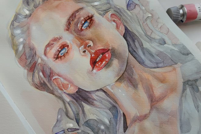 I will create watercolor portrait for you in my own unique style