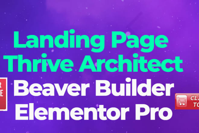 I will create wp landing page by elementor pro or thrive architect