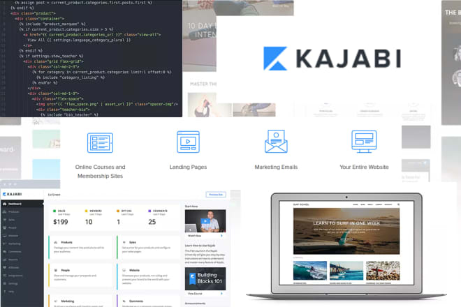 I will customize edit modify your new kajabi site