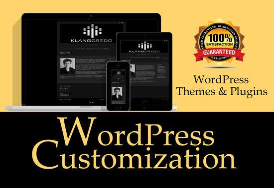 I will customize wordpress site category page theme form and footer