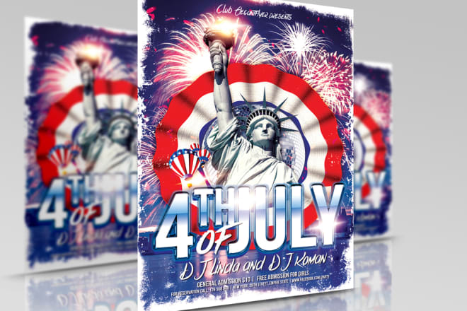 I will design 4th of july independence day flyers