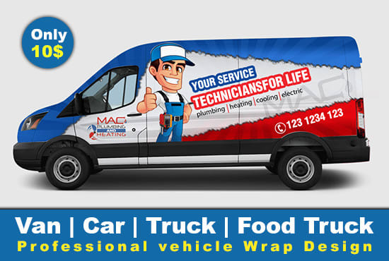 I will design a car,van,truck,vehicle wrap design