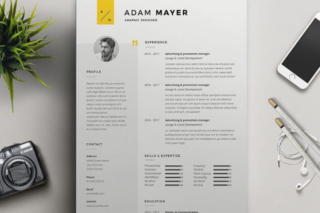 I will design a graphic resume CV to stand out from competitors