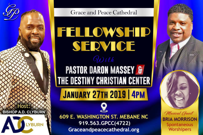 I will design a mind blowing church banner, event flyer