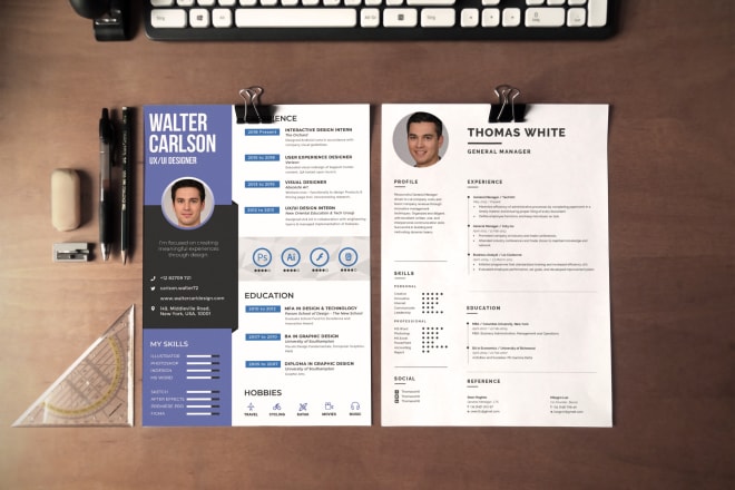 I will design a professional and attractive graphic resume, CV to impress recruiters