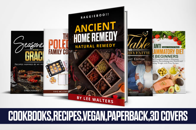 I will design a professional recipe or cookbook covers