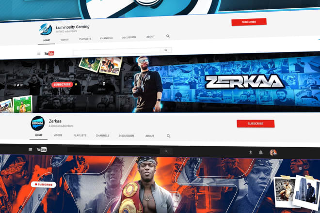 I will design a professional youtube or twitter banner