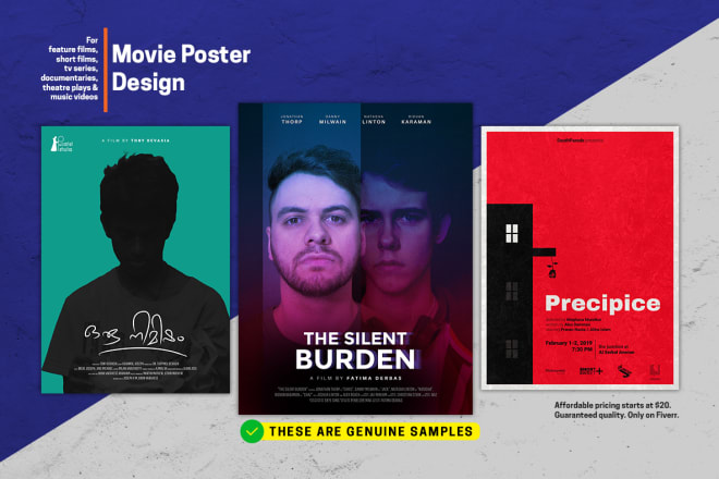 I will design a stunning poster for your movie, short film or docu