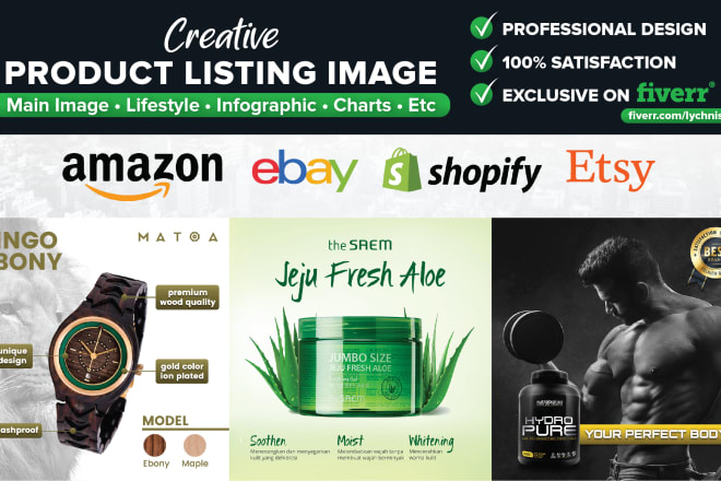 I will design amazon, ebay, shopify, etsy product listing image