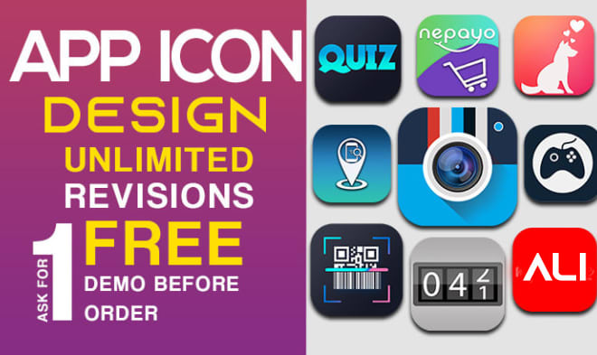 I will design an eye catching app logo or app icon