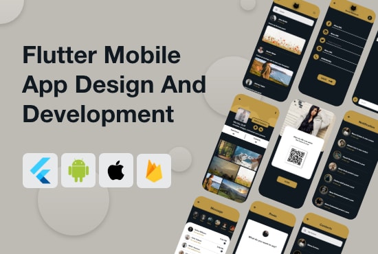 I will design and develop mobile app in flutter