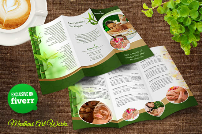 I will design attractive trifold or bi fold brochure