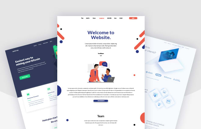 I will design awesome landing page or PSD template for you