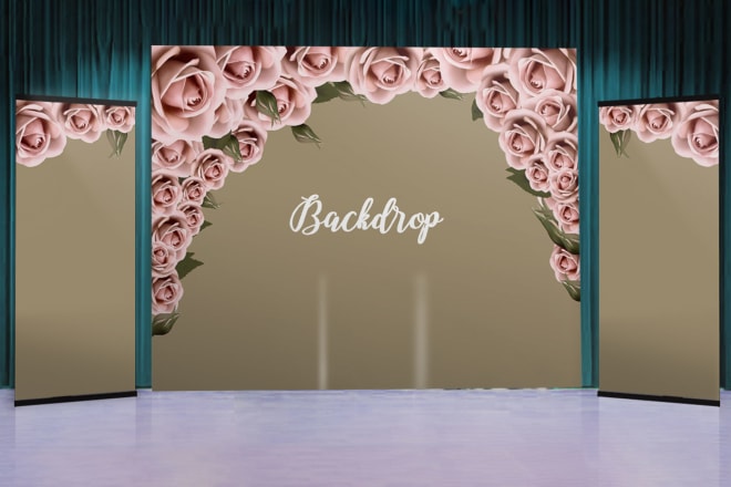 I will design backdrop for your party